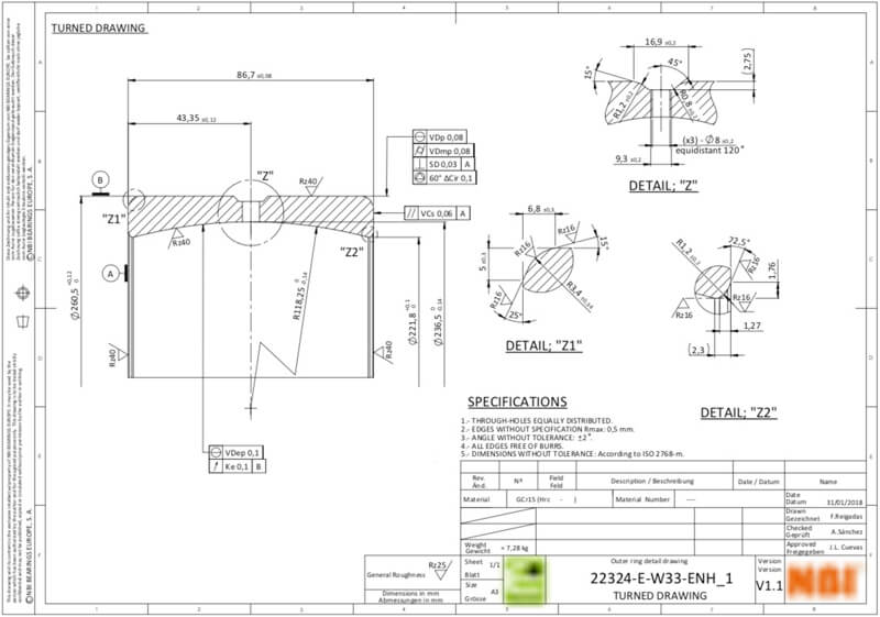 manufacturing drawing